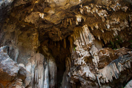 Beautiful landscape. A huge cave on the Railay Peninsula. Krabi, Thailand.の写真素材