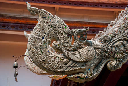 Decorative fragment, a beautiful ornament. Chiangmai. Thailand