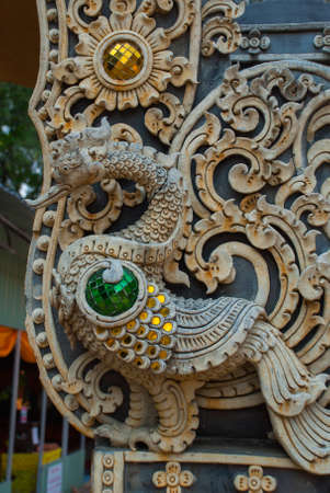 Decorative fragment, a beautiful ornament. Chiangmai. Thailandの写真素材