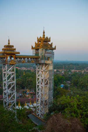 Kyaik Tan Lan. The Old Moulmein pagoda. This pagoda is the highest structure in Mawlamyine, Myanmar....