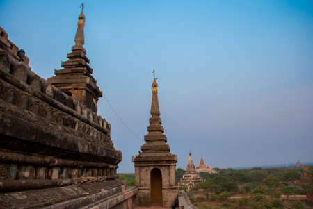 Ancient Temples in the city in Bagan, Myanmarの写真素材