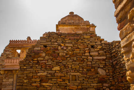 Chittorgarh Fort, Rajasthan, India. Chittorgarh Fort, the largest fort in India. Hindu Temple in the fort.の写真素材