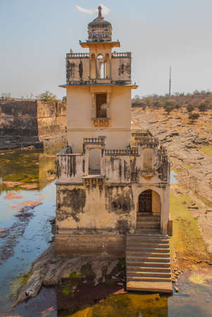 Chittorgarh Fort, Rajasthan, India. Chittorgarh Fort, the largest fort in India. Hindu Temple in the fort.の写真素材