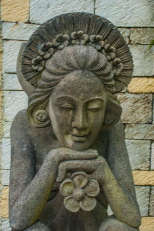 Beautiful Balinese sculpture of a woman. Garuda Wisnu Kencana Cultural Park. Bali. Indonesia. GWK.