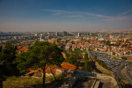 Landscape with a view of the city. Panorama of the capital of Turkey. Ankara, Turkey.の写真素材