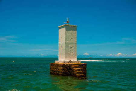 SALVADOR, BAHIA, BRAZIL: Beautiful landscape with turquoise sea in Sunny weather.の写真素材