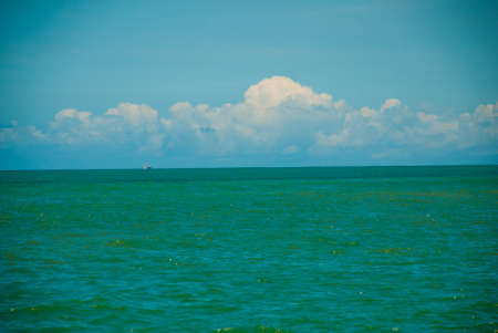 SALVADOR, BAHIA, BRAZIL: Beautiful landscape with turquoise sea in Sunny weather.の写真素材