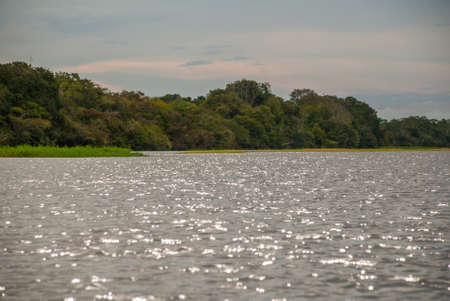 Amazon river, Manaus, Amazonas, Brazil, South America: Beautiful landscape overlooking the Amazon riverの写真素材