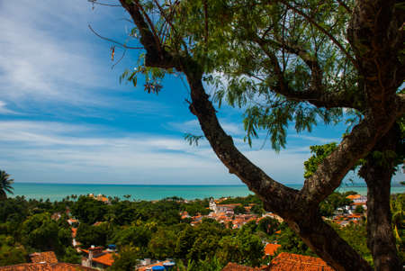 Olinda, Pernambuco, Brazil: A view of Olinda's historic center from the top of Alto da Se hillの写真素材