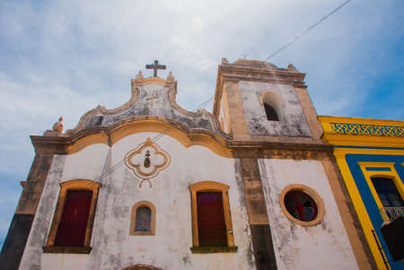 OLINDA, PERNAMBUCO, BRAZIL: Old beautiful Catholic Church in Olinda. Olinda is a colonial town on...