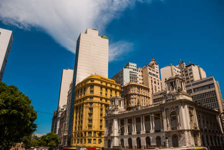 Rio de Janeiro City Hall. Brazil. Located in downtown of the city, it is among the most photographed buildings in Rio de Janeiro. America.の写真素材