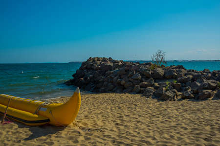 Bulgaria, Saint Vlas: Beautiful view of the sea. The landscape on the Sunny beach is a popular destination for tourists and families. Sunny beach, Bulgariaの写真素材