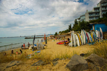 Bulgaria, Saint Vlas: Beautiful View on bay of Sunny beach resort, Nessebar, Bulgaria