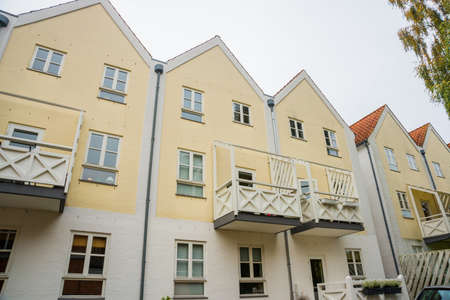 Odense, Denmark: Traditional historic house in Odense, Denmark HC Andersen's hometown. Facade on a...