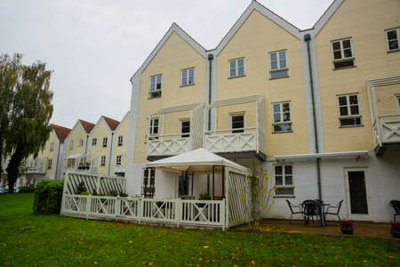Odense, Denmark: Beautiful old building on the street in the city, Odense Denmark Europe