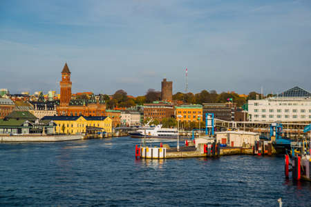 HELSINGBORG, SWEDEN: View of the City Hall Helsingborg in Sweden.の写真素材