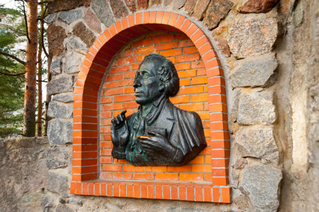 SOSNOVY BOR, LENINGRAD, RUSSIA - MARCH 8, 2014: View of the Andersengrad fortress is a children's play complex near Saint Petersburg in Leningrad regionのeditorial素材