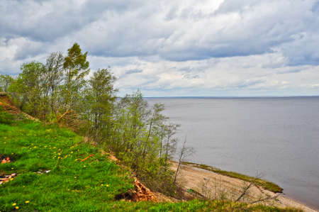 LENINGRAD REGION, RUSSIA: view of a beautiful landscape in early springの写真素材