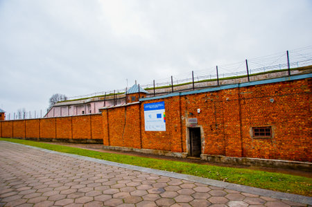 KAUNAS, LITHUANIA - NOVEMBER 17, 2013: Tragic place on the territory of which there was a concentration camp during the war. Ninth Fort in Kaunas.のeditorial素材