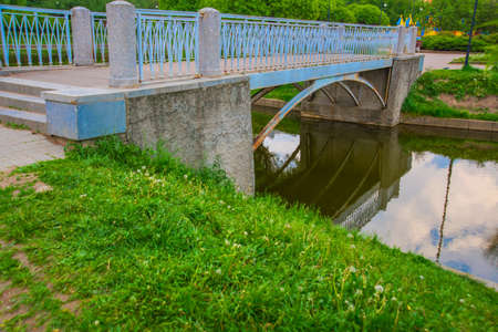 Russia, Saint Petersburg: view of the beautiful summer landscape in the Parkの写真素材
