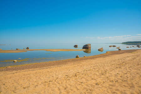 Landscape with a view of the Gulf of Finland. Saint Petersburg, Russia.