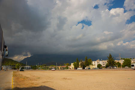KEMER, TURKEY: Beautiful landscape with mountain views in Kemer. Kemer is a resort and port city on...