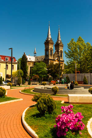 BATUMI, GEORGIA: The Church of the Mother of God in Batumi, Georgian Orthodox cathedral, originally built as a Catholic church, Georgia.の写真素材