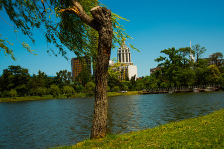 BATUMI, GEORGIA: Lake Nurigeli in Batumi, Adjara region of Georgia.のeditorial素材