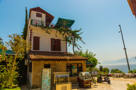 ANTALYA, TURKEY: Houses in the historical distirict Kaleici of Antalya, Turkey. Old town of Antalya is a Hpopular destination among tourists.のeditorial素材