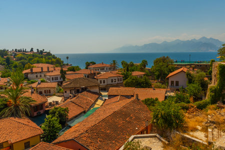 ANTALYA, TURKEY: Beautiful Old town Kaleici on a sunny day in Antalya, Turkey.のeditorial素材
