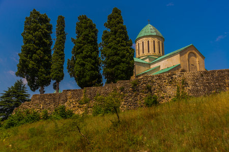 KUTAISI, GEORGIA: Bagrati Cathedral is an 11th-century cathedral in the city of Kutaisi, the Imereti region of Georgia. The Cathedral of the Dormition or the Kutaisi Cathedral.のeditorial素材
