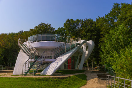 SATAPLIA, KUTAISI, IMERETI, GEORGIA: An unusual restaurant near the observation deck of state...