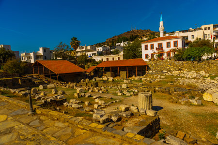 BODRUM, MUGLA, TURKEY: Halicarnassus is one of the old seven world wonders and today a part of Bodrum town in Turkeyのeditorial素材