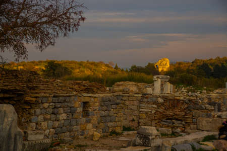 EPHESUS, TURKEY: The Church of the Virgin or the Church of the Cathedrals of the ancient city of...