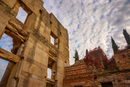 EPHESUS, SELCUK, IZMIR, TURKEY: Celsius Library in ancient city Ephesus. Most visited ancient city...