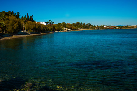 DATCA, MUGLA, TURKEY: Beautiful Seascape in the resort town of Datca on a sunny day.