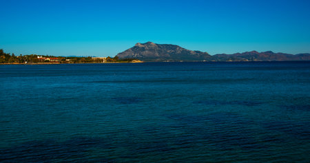 DATCA, MUGLA, TURKEY: Beautiful Seascape in the resort town of Datca on a sunny day.の写真素材