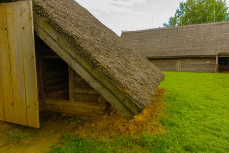 MINSK, BELARUS: Belarusian State Museum of Folk Architecture and Life in the village of Ozertso. Open-air museum.のeditorial素材