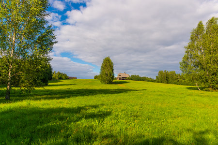 MINSK, BELARUS: Belarusian State Museum of Folk Architecture and Life in the village of Ozertso. Open-air museum.のeditorial素材