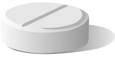 The vector image of a tablet which is used in the medical purposes.のイラスト素材