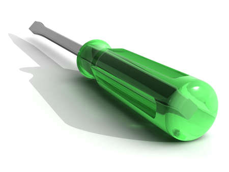 The three-dimensional image of a screw-driver on a white background.の写真素材