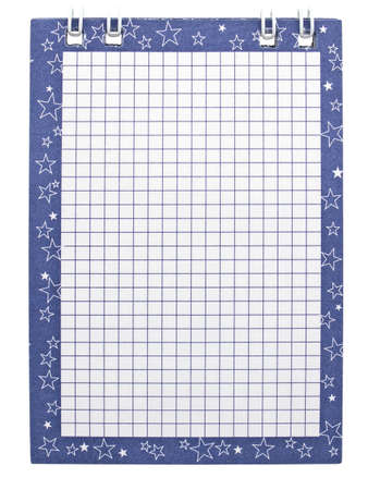 Notebook on a white background. The image contains a contour for cropping.の写真素材