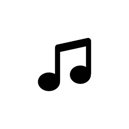 Music notes Icon. Flat illustration isolated vector sign symbolのイラスト素材