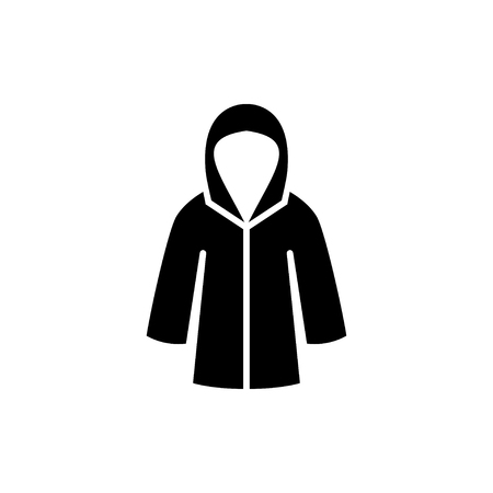 Woman raincoat Icon. Flat illustration isolated vector sign symbolのイラスト素材