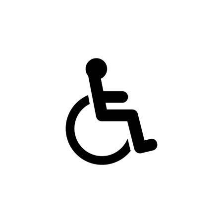 Disabled Icon. Flat illustration isolated vector sign symbolのイラスト素材