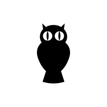 Owl Icon. Flat illustration isolated vector sign symbolのイラスト素材