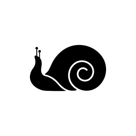 Snail Icon. Flat illustration isolated vector sign symbolのイラスト素材