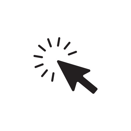 Click Icon. Flat illustration isolated vector sign symbolのイラスト素材