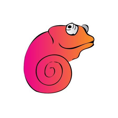 Pink Chameleonのイラスト素材