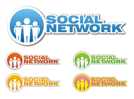Social network icons. Vector illustrationのイラスト素材
